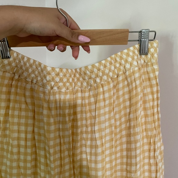 NWT Promesa Delightful Days Ruched Gingham Midi Skirt Large - Picture 6 of 8